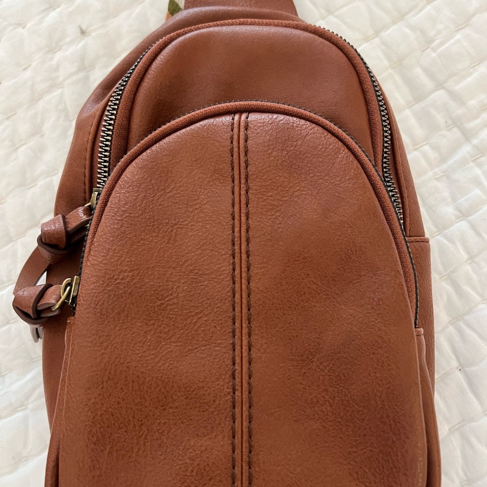 Brown Leather Crossbody
